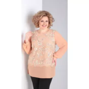 Блузка Орхидея люкс-1005 Размеры: 56,60,62,64,66