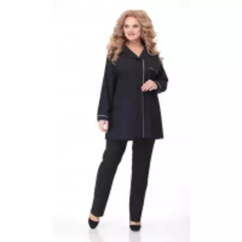 Блузка Орхидея люкс-1031 В цвете: Черный; Размеры: 56,60,62,64,54