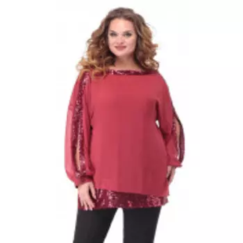 Блузка Орхидея люкс-1044 В цвете: Красный; Размеры: 56,62,64,54