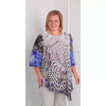 Блузка Орхидея люкс-881/1 В цвете: Разноцветный; Размеры: 62,64