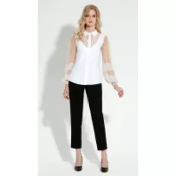 Блузка Panda-482540 В цвете: Белый; Размеры: 46,48,44,42