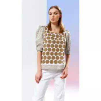 Блузка Prestige-4142 В цвете: Коричневый; Размеры: 46,48,44,42