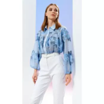Блузка Prestige-4146 В цвете: Голубой; Размеры: 46,44,42