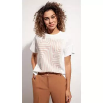 Блузка S_ette-2012 В цвете: Белый; Размеры: 46,48