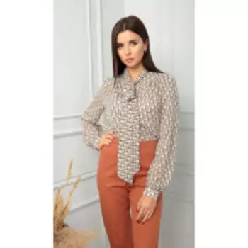 Блузка Sandyna-13822/6 В цвете: Коричневый; Размеры: 54