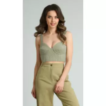 Блузка Sandyna-13923/3 В цвете: Зеленый; Размеры: 50,46,48,44