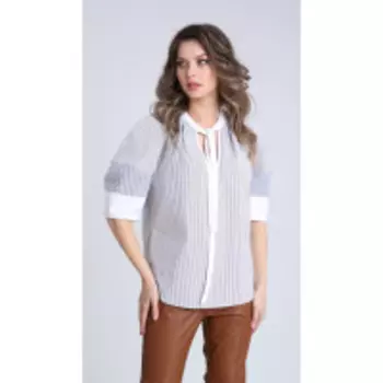 Блузка Sandyna-13953 В цвете: Белый, Разноцветный; Размеры: 50,52,46,48,54,44