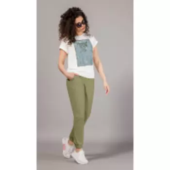 Блузка Сч@стье-7082-1 В цвете: Белый, Разноцветный; Размеры: 56,58,60,62,64,66,68,50,52,46,48,54,70,72,44,42