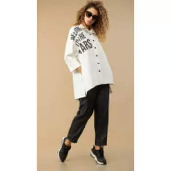 Блузка Сч@стье-9017 В цвете: Белый; Размеры: 50,52,46,48,54,44,42