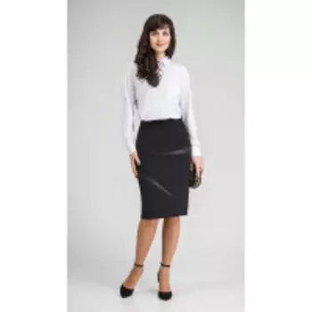 Блузка Swallow-080 В цвете: Белый; Размеры: 50,52,48