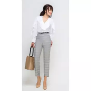 Блузка Swallow-195/1 В цвете: Белый; Размеры: 56,50,52,46,48,54