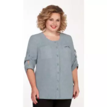 Блузка Теллура-Л-1500 В цвете: Серый; Размеры: 56,58,54