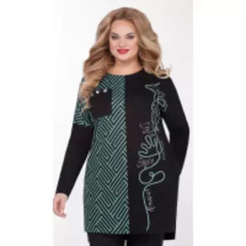 Блузка Теллура-Л-1535 В цвете: Черный; Размеры: 56,58,60