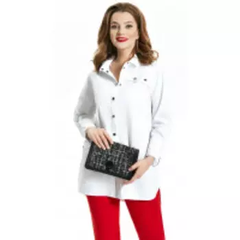 Блузка TEZA-1567 В цвете: Белый; Размеры: 56,58,60,62,64,50,52,46,48,54,44