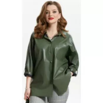 Блузка TEZA-1794/1 В цвете: Зеленый; Размеры: 56,58,60,62,50,52,48,54