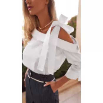 Блузка Vesnaletto-2596 В цвете: Белый; Размеры: 50,46,44