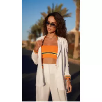 Блузка Vesnaletto-2686 В цвете: Оранжевый; Размеры: 46,48,44