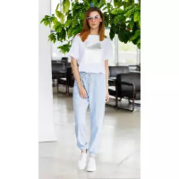 Брюки Kaloris-1597 В цвете: Голубой; Размеры: 50,52,46,48,44