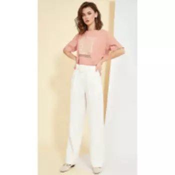 Брюки Kaloris-1708 В цвете: Белый; Размеры: 50,52,46,48,44,42