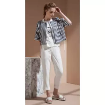 Брюки Nova Line-4435 В цвете: Белый; Размеры: 44,42