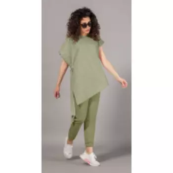 Брюки Сч@стье-7077-2 В цвете: Зеленый; Размеры: 50,52,46,48,54,44,42