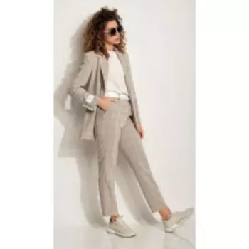 Брюки Сч@стье-7207-2 В цвете: Бежевый; Размеры: 56,58,50,52,46,48,54,44,42