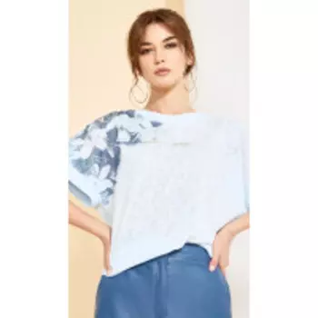 Джемпер Kaloris-1727 В цвете: Голубой; Размеры: 50,52,46,48,44,42