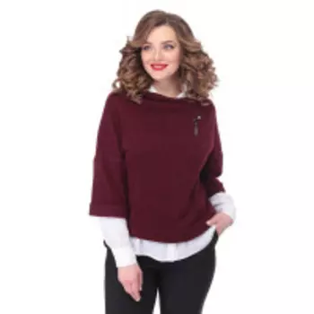 Джемпер КаринаДелюкс-В-368Б В цвете: Красный; Размеры: 56,50,52,48,54