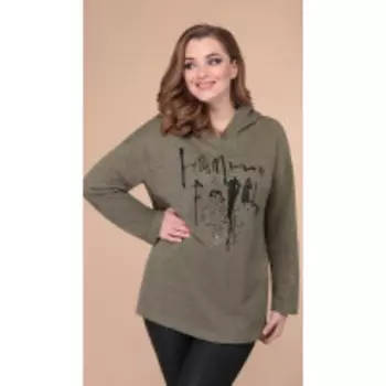 Джемпер Линия-Л-1853 В цвете: Зеленый; Размеры: 56,58,54