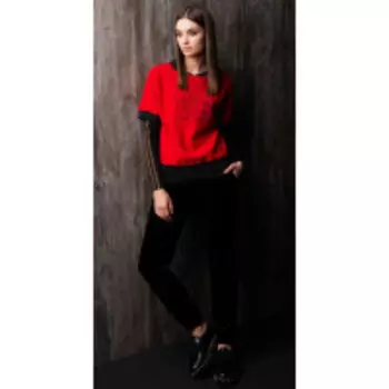 Джемпер Nova Line-2708 В цвете: Красный; Размеры: 46,48,44,42