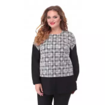 Джемпер Орхидея люкс-1040 В цвете: Черный; Размеры: 56,58,60,62,64,66,54