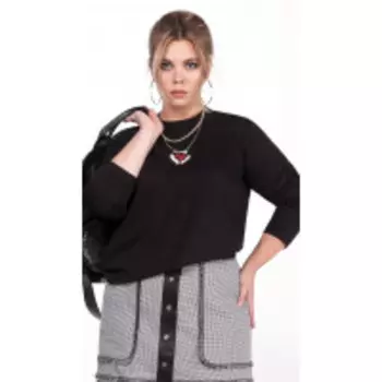 Джемпер Pretty-1596 В цвете: Черный; Размеры: 56,58,60,62,64,66,50,52,54