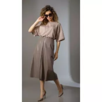 Джемпер Сч@стье-7182-1 В цвете: Бежевый; Размеры: 50,52,46,48,54,44,42