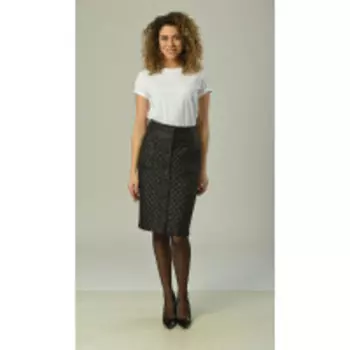 Юбка Диамант-1618 В цвете: Черный; Размеры: 50,52,54