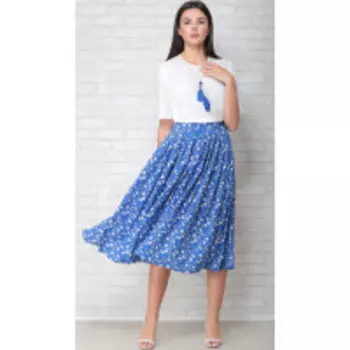 Юбка LIMO-10059 В цвете: Синий; Размеры: 46,48,44