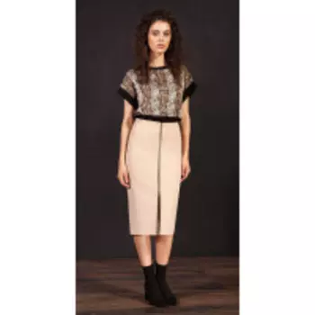 Юбка Nova Line-3563 В цвете: Бежевый; Размеры: 52,48,44,42