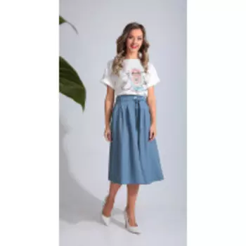 Юбка Sandyna-13730/4 В цвете: Голубой; Размеры: 52
