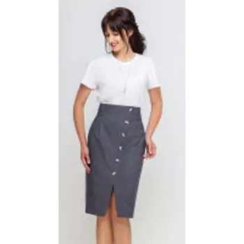 Юбка Swallow-190 В цвете: Серый; Размеры: 46,48,44