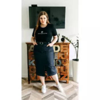 Юбка Temper-355 В цвете: Синий; Размеры: 56,52,54