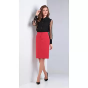 Юбка Ксения стиль-1819 В цвете: Красный; Размеры: 46,44