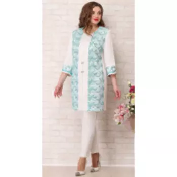 Кардиган Aira Style-744 В цвете: Белый, Зеленый; Размеры: 56,58,60