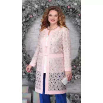 Кардиган Ninele-5812/1 В цвете: Розовый; Размеры: 56,58,60,62,54