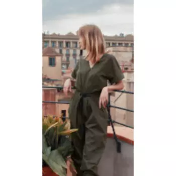 Комбинезон Favorini-21601 В цвете: Зеленый; Размеры: 46,48,42