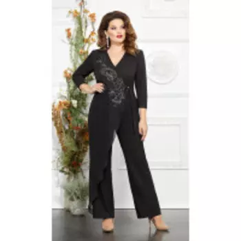 Комбинезон Mira Fashion-4852 В цвете: Черный; Размеры: 50,54