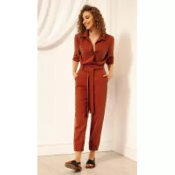 Комбинезон Nova Line-6057 В цвете: Красный, Коричневый; Размеры: 50,52,46,48,44,42