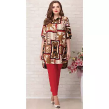 Костюм Aira Style-745 В цвете: Красный, Разноцветный; Размеры: 56,58,54