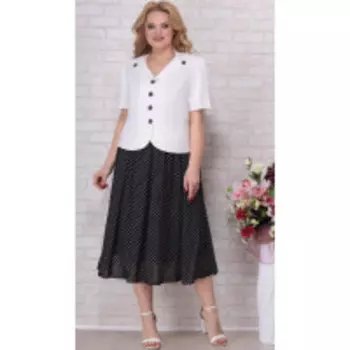 Костюм Aira Style-819 В цвете: Белый, Черный; Размеры: 56,58