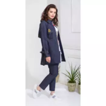 Костюм Anna Majewska-А219/Б219 В цвете: Синий; Размеры: 52,54