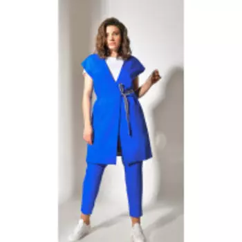 Костюм Anna Majewska-А-016 В цвете: Синий; Размеры: 50,52,54