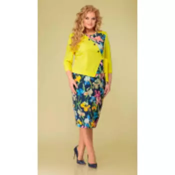 Костюм Асолия-1266 В цвете: Желтый, Разноцветный; Размеры: 56,52